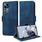 For Xiaomi 12T / 12T Pro Embossed Rhombus Starry Leather Phone Case(Blue) - 1