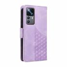 For Xiaomi 12T / 12T Pro Embossed Rhombus Starry Leather Phone Case(Purple) - 3