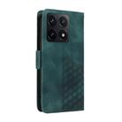 For Xiaomi 14T Embossed Rhombus Starry Leather Phone Case(Green) - 3