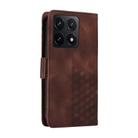 For Xiaomi 14T Embossed Rhombus Starry Leather Phone Case(Brown) - 3