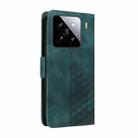 For Xiaomi 15 Embossed Rhombus Starry Leather Phone Case(Green) - 3