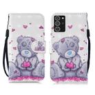 For Samsung Galaxy Note20 Ultra 3D Painting Pattern Coloured Drawing Horizontal Flip PU Leather Case with Holder & Card Slots & Wallet & Lanyard(Love Bear) - 1