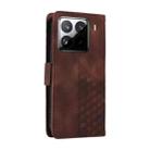 For Xiaomi 15 Pro Embossed Rhombus Starry Leather Phone Case(Brown) - 3
