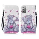 For Samsung Galaxy Note20 3D Painting Pattern Coloured Drawing Horizontal Flip PU Leather Case with Holder & Card Slots & Wallet & Lanyard(Love Bear) - 1