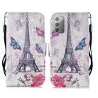 For Samsung Galaxy Note20 3D Painting Pattern Coloured Drawing Horizontal Flip PU Leather Case with Holder & Card Slots & Wallet & Lanyard(Eiffel Tower) - 1