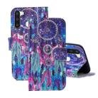 For Samsung Galaxy A21 3D Painting Pattern Coloured Drawing Horizontal Flip PU Leather Case with Holder & Card Slots & Wallet & Lanyard(Starry Wind Chime) - 1