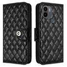 For Xiaomi Poco C51 / C50 Rhombic Texture Flip Leather Phone Case with Lanyard(Black) - 2