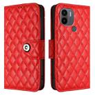 For Xiaomi Poco C51 / C50 Rhombic Texture Flip Leather Phone Case with Lanyard(Red) - 2