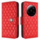 For Xiaomi 13 Ultra Rhombic Texture Flip Leather Phone Case with Lanyard(Red) - 2