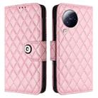 For Xiaomi Civi 3 Rhombic Texture Flip Leather Phone Case with Lanyard(Pink) - 2