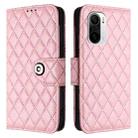 For Xiaomi Mi 11i / 11X / 11X Pro Rhombic Texture Flip Leather Phone Case with Lanyard(Pink) - 2