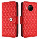 For Xiaomi Mi 10T Lite 5G Rhombic Texture Flip Leather Phone Case with Lanyard(Red) - 2