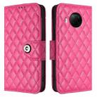 For Xiaomi Mi 10T Lite 5G Rhombic Texture Flip Leather Phone Case with Lanyard(Rose Red) - 2