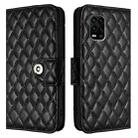 For Xiaomi Mi 10 Lite 5G Rhombic Texture Flip Leather Phone Case with Lanyard(Black) - 2