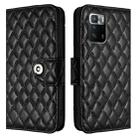 For Xiaomi Poco X3 GT Rhombic Texture Flip Leather Phone Case with Lanyard(Black) - 2