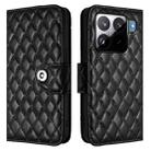 For Xiaomi 15S Pro 5G Rhombic Texture Flip Leather Phone Case with Lanyard(Black) - 2