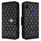 For Redmi Note 7 / 7 Pro / 7S Rhombic Texture Flip Leather Phone Case with Lanyard(Black) - 2