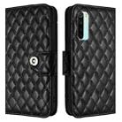 For Redmi Note 8 Pro Rhombic Texture Flip Leather Phone Case with Lanyard(Black) - 2