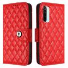 For Redmi Note 8 Pro Rhombic Texture Flip Leather Phone Case with Lanyard(Red) - 2