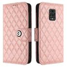 For Redmi Note 9S / Note 10 Lite Rhombic Texture Flip Leather Phone Case with Lanyard(Coral Pink) - 2