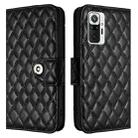 For Redmi Note 10 Pro / Note 10 Pro Max Rhombic Texture Flip Leather Phone Case with Lanyard(Black) - 2