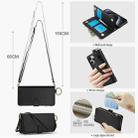 For iPhone 15 Pro Max Crossbody Ring Multifunctional Wallet Leather Phone Case(Black) - 3