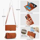 For iPhone 14 Pro Crossbody Ring Multifunctional Wallet Leather Phone Case(Brown) - 3