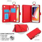 For iPhone 7 / 8 / SE 2022 Crossbody Ring Multifunctional Wallet Leather Phone Case(Red) - 2