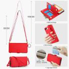 For iPhone 7 / 8 / SE 2022 Crossbody Ring Multifunctional Wallet Leather Phone Case(Red) - 3