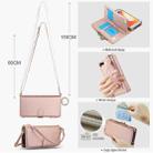 For iPhone 7 / 8 / SE 2022 Crossbody Ring Multifunctional Wallet Leather Phone Case(Rose Gold) - 3