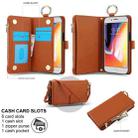 For iPhone 7 / 8 / SE 2022 Crossbody Ring Multifunctional Wallet Leather Phone Case(Brown) - 2