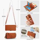 For iPhone 7 / 8 / SE 2022 Crossbody Ring Multifunctional Wallet Leather Phone Case(Brown) - 3