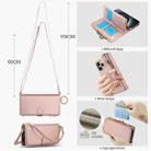 For iPhone 13 Pro Max Crossbody Ring Multifunctional Wallet Leather Phone Case(Rose Gold) - 3