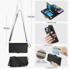 For iPhone 13 mini Crossbody Ring Multifunctional Wallet Leather Phone Case(Black) - 3