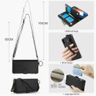 For iPhone X / XS Crossbody Ring Multifunctional Wallet Leather Phone Case(Black) - 3