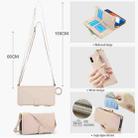 For iPhone XS Max Crossbody Ring Multifunctional Wallet Leather Phone Case(White) - 3