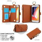 For iPhone 7 Plus / 8 Plus Crossbody Ring Multifunctional Wallet Leather Phone Case(Brown) - 2