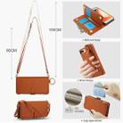 For iPhone 7 Plus / 8 Plus Crossbody Ring Multifunctional Wallet Leather Phone Case(Brown) - 3