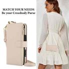 For iPhone 16 Pro Max Crossbody Ring Multifunctional Wallet Leather Phone Case(White) - 2