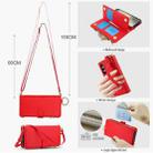 For Samsung Galaxy S24 5G Crossbody Ring Multifunctional Wallet Leather Phone Case(Red) - 3