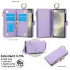 For Samsung Galaxy S24 5G Crossbody Ring Multifunctional Wallet Leather Phone Case(Purple) - 2