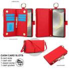 For Samsung Galaxy S24+ 5G Crossbody Ring Multifunctional Wallet Leather Phone Case(Red) - 2
