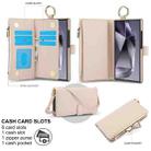 For Samsung Galaxy S24 Ultra 5G Crossbody Ring Multifunctional Wallet Leather Phone Case(White) - 2