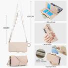 For Samsung Galaxy S24 Ultra 5G Crossbody Ring Multifunctional Wallet Leather Phone Case(White) - 3