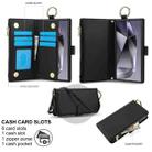 For Samsung Galaxy S24 Ultra 5G Crossbody Ring Multifunctional Wallet Leather Phone Case(Black) - 2