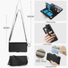 For Samsung Galaxy S24 Ultra 5G Crossbody Ring Multifunctional Wallet Leather Phone Case(Black) - 3