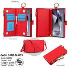 For Samsung Galaxy S24 Ultra 5G Crossbody Ring Multifunctional Wallet Leather Phone Case(Red) - 2