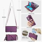 For Samsung Galaxy S24 Ultra 5G Crossbody Ring Multifunctional Wallet Leather Phone Case(Dark Purple) - 3