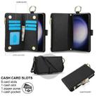 For Samsung Galaxy S23 5G Crossbody Ring Multifunctional Wallet Leather Phone Case(Black) - 2