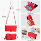 For Samsung Galaxy S23 5G Crossbody Ring Multifunctional Wallet Leather Phone Case(Red) - 3